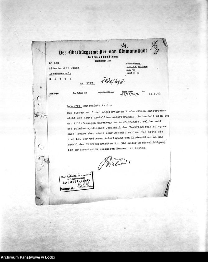 Obraz 12 z jednostki "[Resorty pracy M-P. Niemieckie zamówienia skierowane do resortów pracy, produkcja, zapotrzebowania materiałów do produkcji]"