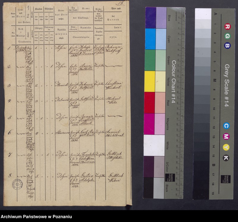 Obraz 3 z jednostki "[Akta urodzeń i chrztów, zgonów i pogrzebów, zapowiedzi i ślubów]"