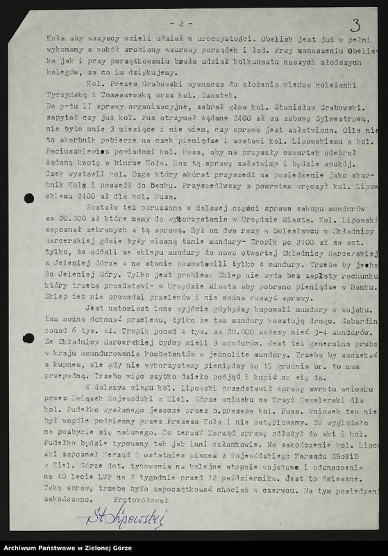 image.from.unit.number "Protokóły z posiedzenia Zarządu Miejskiego Koła ZBoWiD w Łęknicy z 1983 r"