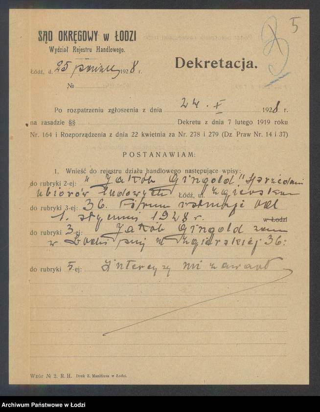 Obraz 7 z jednostki "Jakób Gingold – sprzedaż ubiorów ludowych"