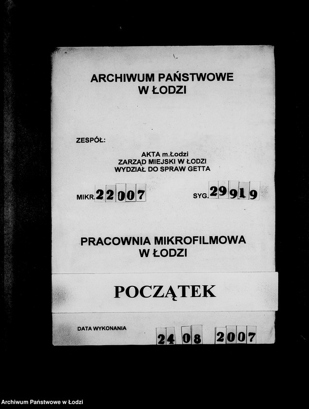 Obraz 1 z jednostki "Kripo 3000-3200 [Kartoteka skonfiskowanego majątku ruchomego u Żydów]"