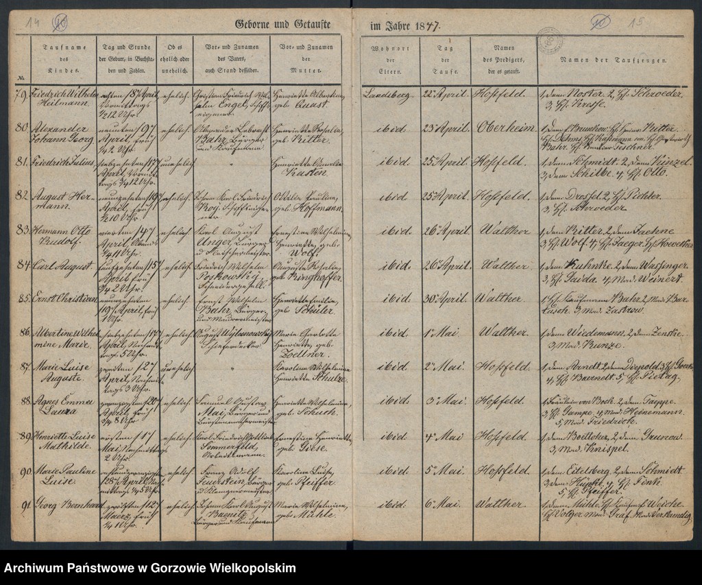 image.from.unit.number "Duplikate der Hauptkirche zu Landsberg an der Warthe (Zawiera księgę chrztów Kościoła Mariackiego (Hauptkirche) z 1848 r. i księgę zgonów Konkordienkirche z 1847 r.)"