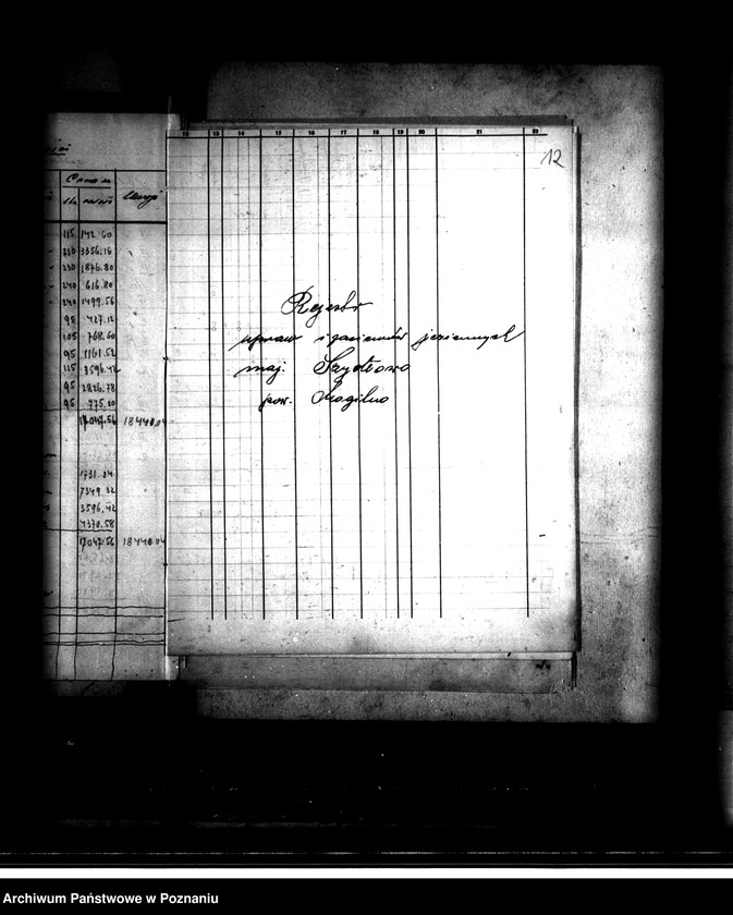 Obraz 16 z jednostki "Administracja przejściowa majątku Szydłowo powiatu mogileńskiego"