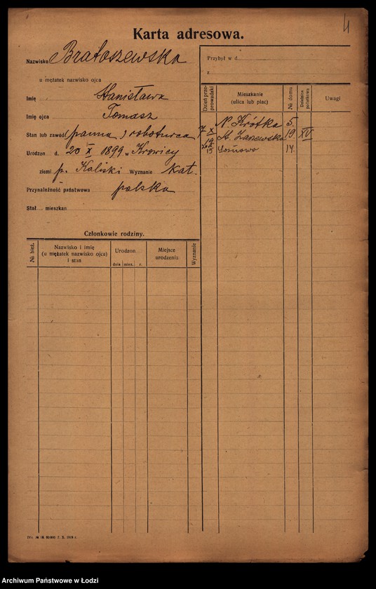 image.from.unit.number "[Spis ludności Łodzi] Bratus - Braune"