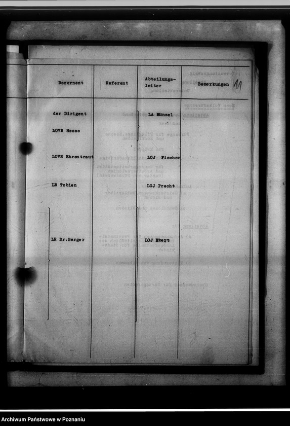 Obraz 15 z jednostki "[Schemat organizacyjny Wydziału III oraz Provinzialverwaltung w Saksonii]."