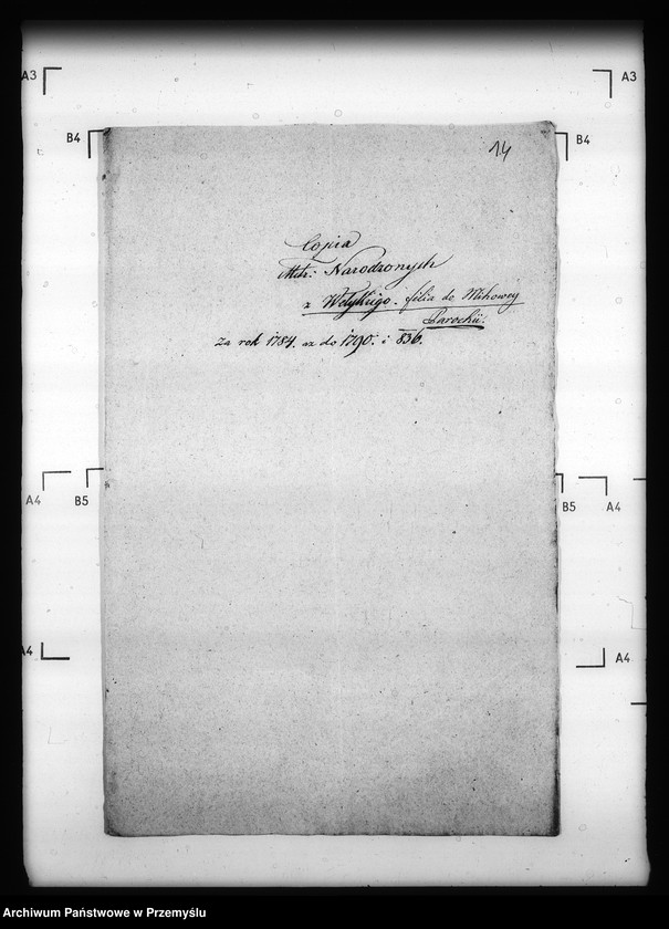 Obraz 18 z jednostki "[Kopie ksiąg metrykalnych parafii Michowa z filią Wełykie (dekanat Dobromil)]"