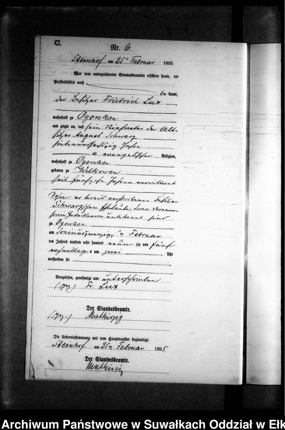 image.from.unit.number "Sterbe-Neben-Register des Preussischen Standes-Amtes Gr. Strengeln Kreis Angerburg"