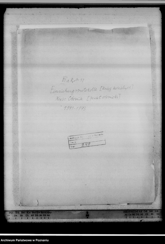 Obraz 4 z jednostki "Einziehungsprotokolle [ksiąg kościelnych] Kreis Obornik [powiat obornicki]"