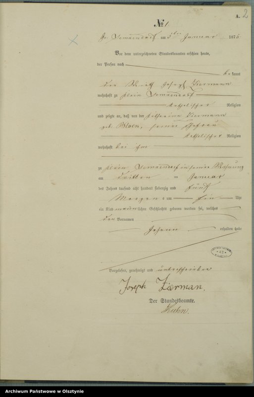 image.from.unit.number "Haupt-Geburts-Register Nr 1 - 119"