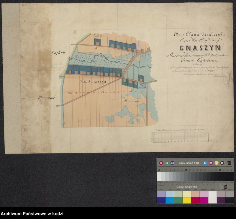 Obraz 1 z jednostki "Odrys planu urządzenia części wsi rządowej Gnaszyn ..."