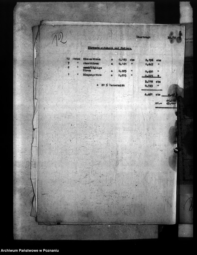 Obraz 16 z jednostki "Umbau und Einrichtung der Heimoberschulen in Gostingen, Łagiewniki, Schrimm, Schroda"