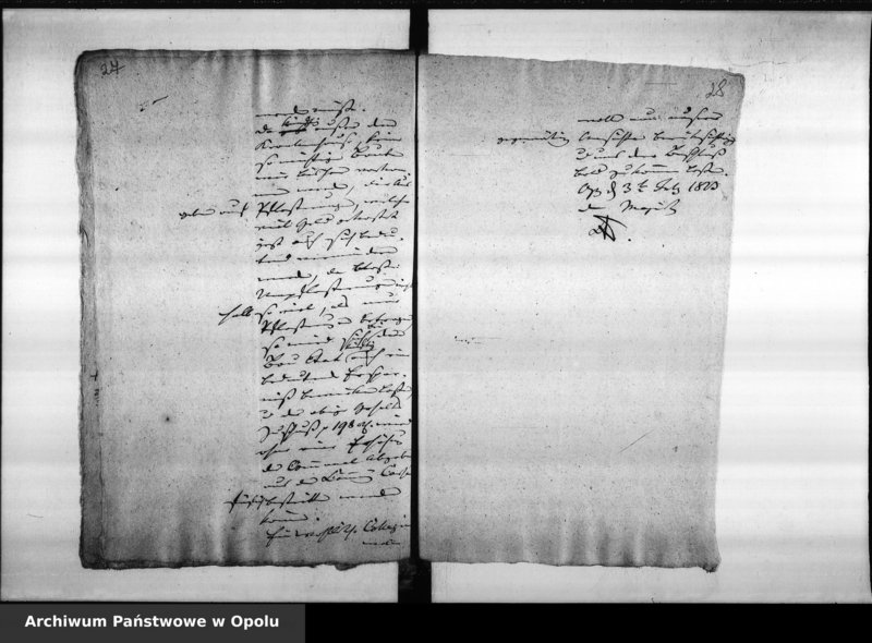 Obraz 20 z jednostki "Acta des Magistrats zu Oppeln betreffend die Besetzung des vacanten Secretair und Registrators Postens. de anno 1828"