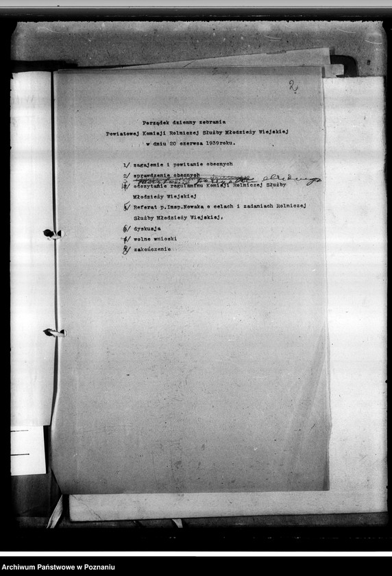 Obraz 6 z jednostki "Powiatowa Komisja Rolniczej Służby Młodzieży Wiejskiej - regulamin, protokoł zebrania"