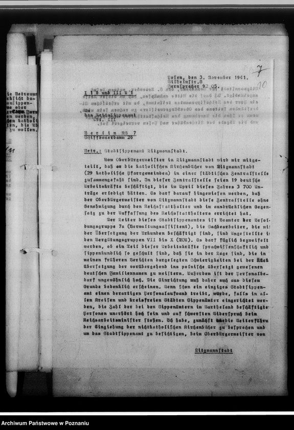 Obraz 15 z jednostki "Stadtsippenamt Litzmannstadt [Łódź, korespondencja w sprawach organizacyjnych i działalnośc]"