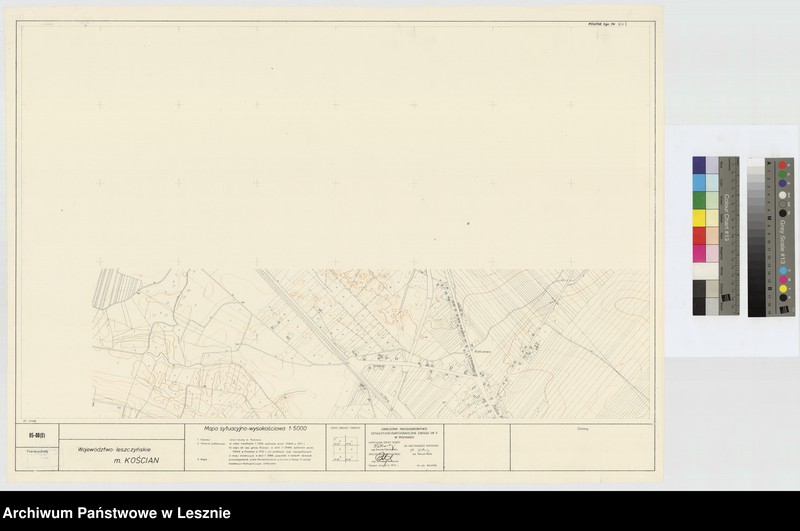 Obraz 1 z jednostki "Kościan [mapa sytuacyjno-wysokościowa]"