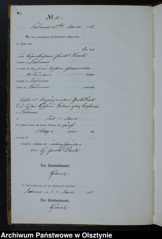 image.from.unit.number "Sterbe-Neben-Register Nr 1 - 74"