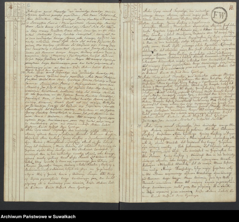 image.from.unit.number "Akta zeszłych gminy puńskiey od 1-go stycznia do dnia ostatniego grudnia 1813 roku."