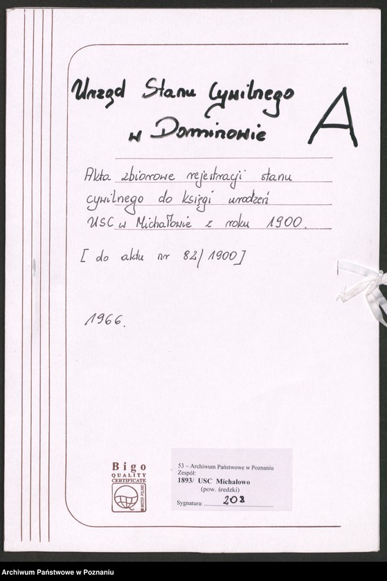 image.from.unit.number "Akta zbiorowe rejestracji stanu cywilnego do księgi urodzeń za rok 1900"