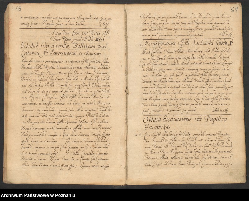 Obraz 12 z jednostki "Protocolon actorum officii consularis Posnaniensis."