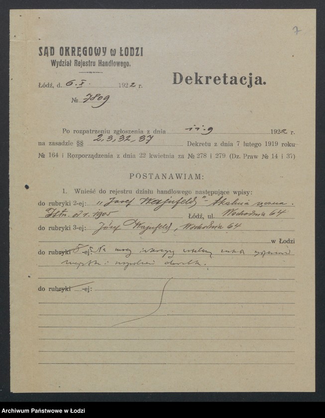 Obraz 9 z jednostki "Josef Wajnfeld – tkalnia ręczna"