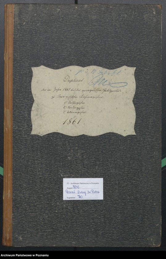 Obraz 2 z jednostki "Duplikat der Taufregister, Trauregister, Todtenregister"