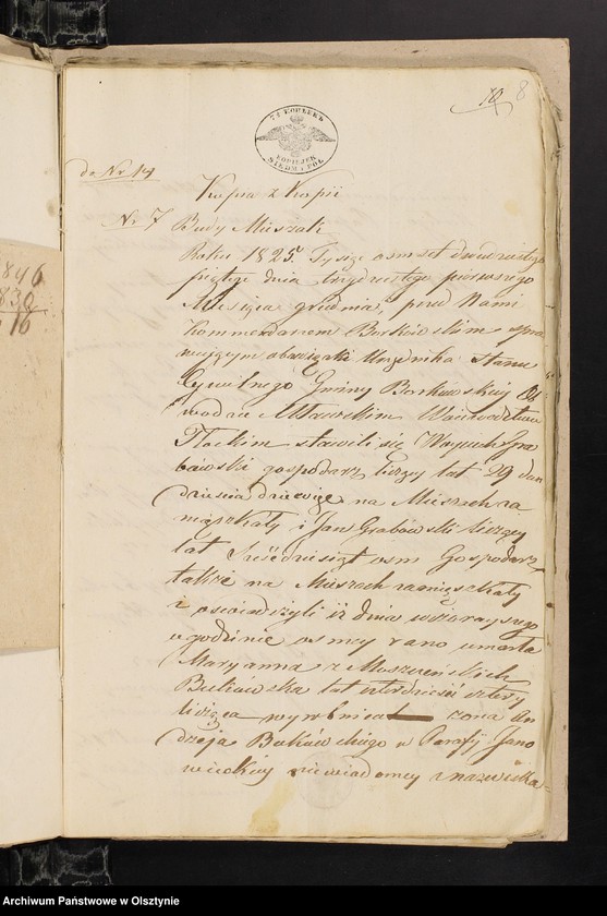 image.from.unit.number "Annexa z Parafij Janowieckieyz r[oku] 1846"