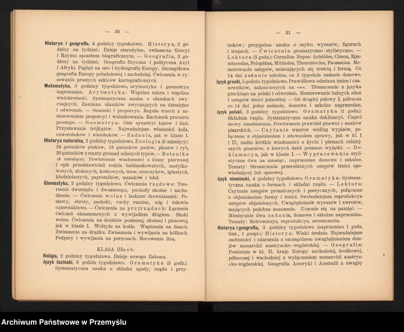 image.from.unit.number "Sprawozdanie dwudzieste drugie Dyrekcji c.k. Gimnazjum III. w Krakowie za rok szkolny 1905"