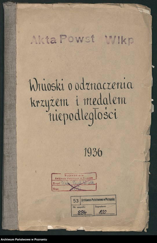 image.from.unit.number "Wnioski o odznaczenia krzyżem i medalem niepodległości."