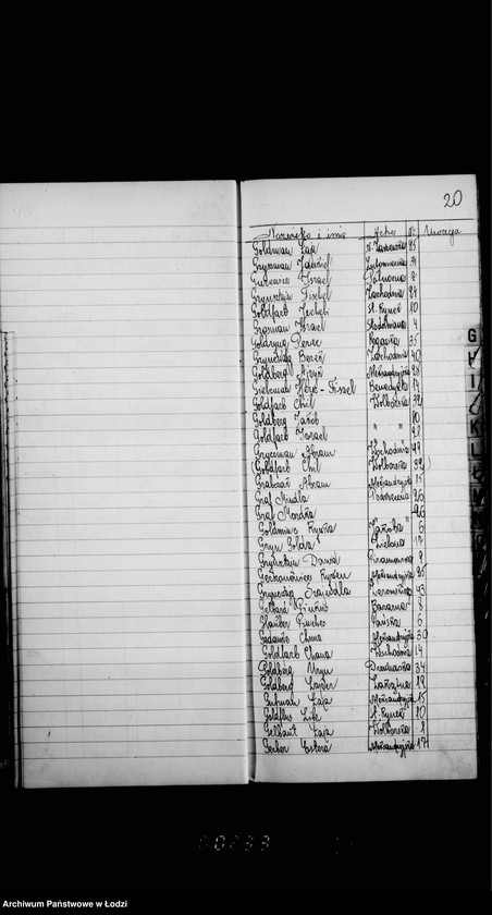 Obraz 19 z jednostki "Mieszkańcy m. Łodzi zapisani w "Kimche""