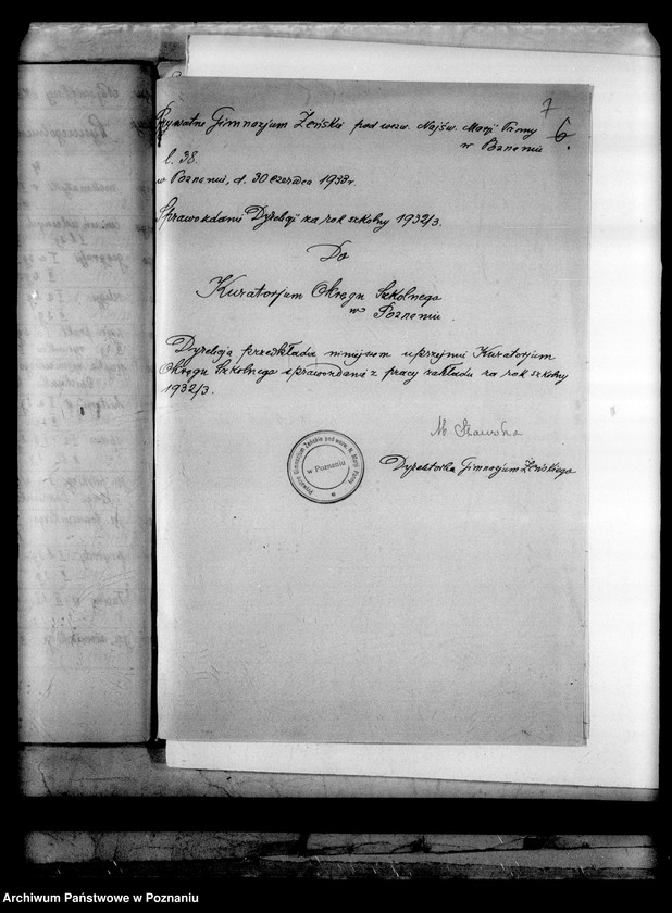 Obraz 11 z jednostki "Prywatne Liceum i Gimnazjum Żeńskie Najświętszej Marii Panny- Poznań [w tym katalogi główne klasy IV-tej z lat 1936/37, 1937/38, 1938/39]"