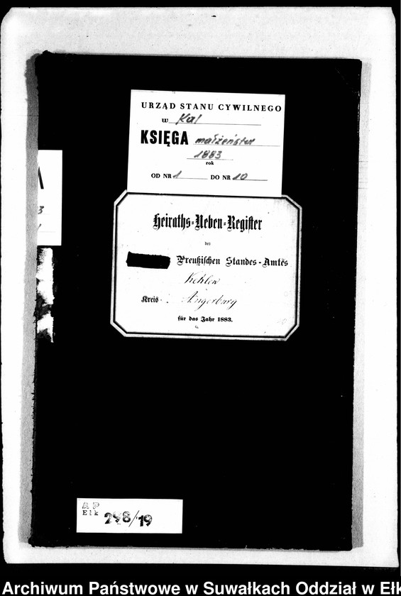 image.from.unit.number "Heiraths-Neben-Register des Preussischen Standes-Amtes Kehlen Kreis Angerburg"