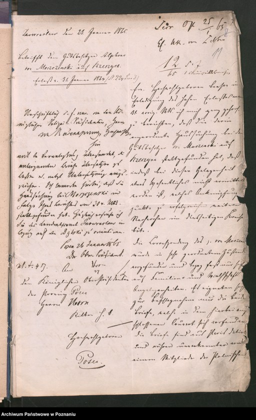 Obraz 16 z jednostki "Die aus Anlass der pollnischen Insurrektion stattgefundene Uebertritt polnischer und diesseitiger Untertanen."