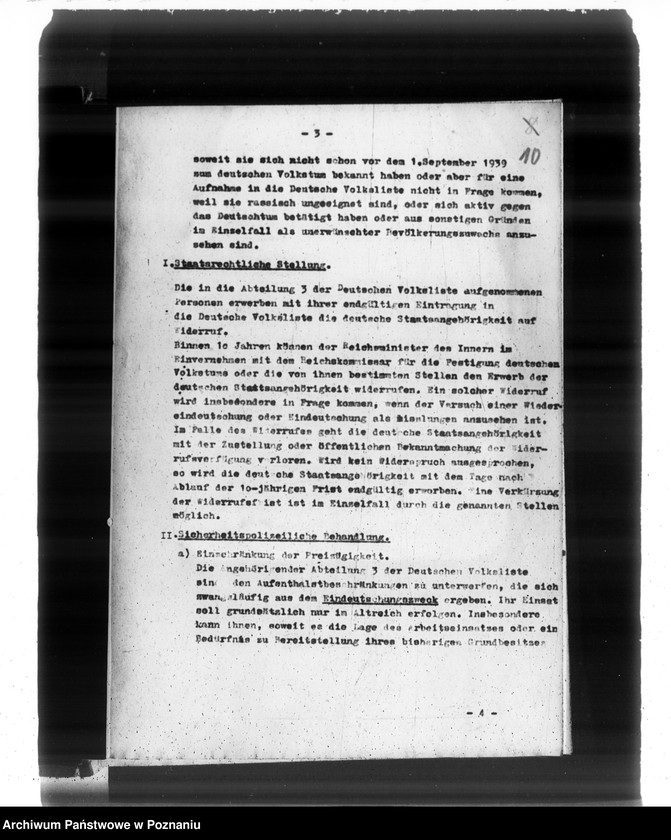 Obraz 14 z jednostki "Zarządzenia i korespondencja władz w sprawie niemieckiej listy narodowej"