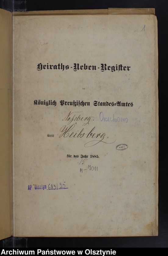 Obraz 3 z jednostki "Heiraths-Neben-Register Nr 1 - 15"