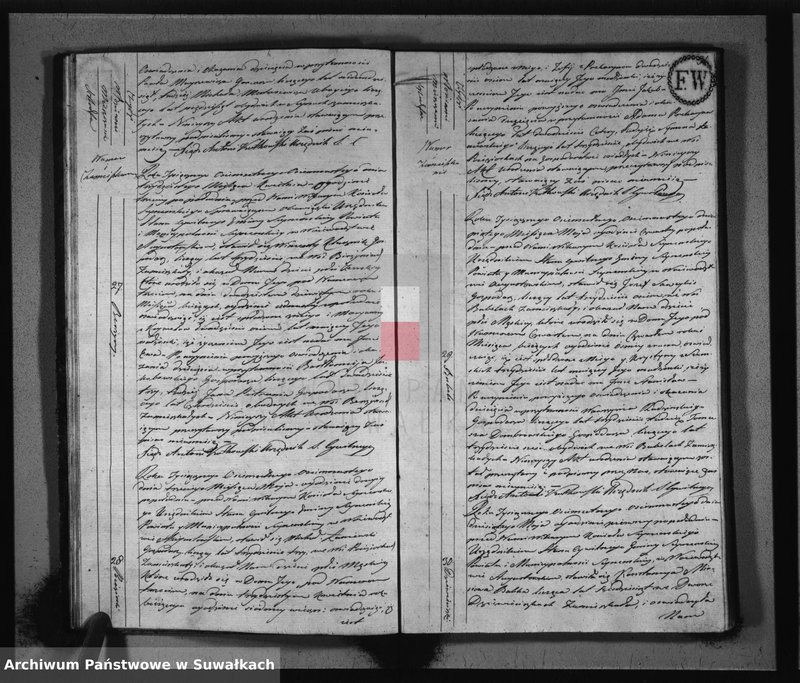 Obraz 18 z jednostki "Akta urodzonych stanu cywilnego gminy seyneńskiey od 1-go stycznia 1818 roku."