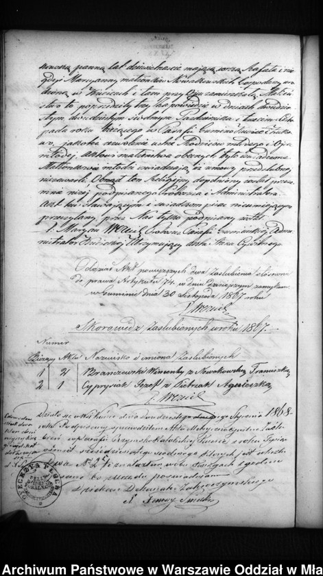 Obraz 20 z jednostki "Akta urodzeń, małżeństw i zgonów"