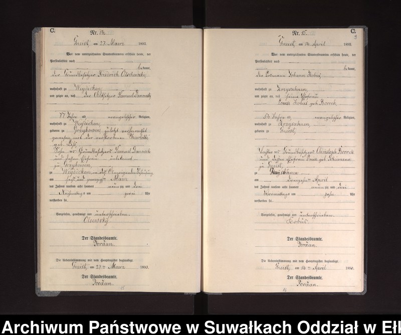 image.from.unit.number "Sterbe-Neben-Register des Königlichen Preussischen Standes-Amtes Gneist Kreis Loetzen"