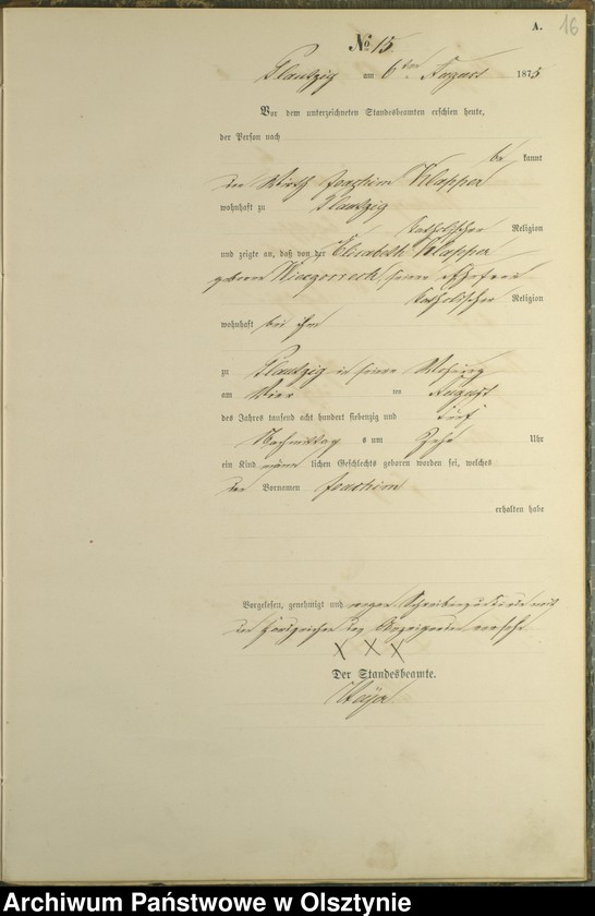 image.from.unit.number "Haupt-Geburts-Register Nr 1 - 25"