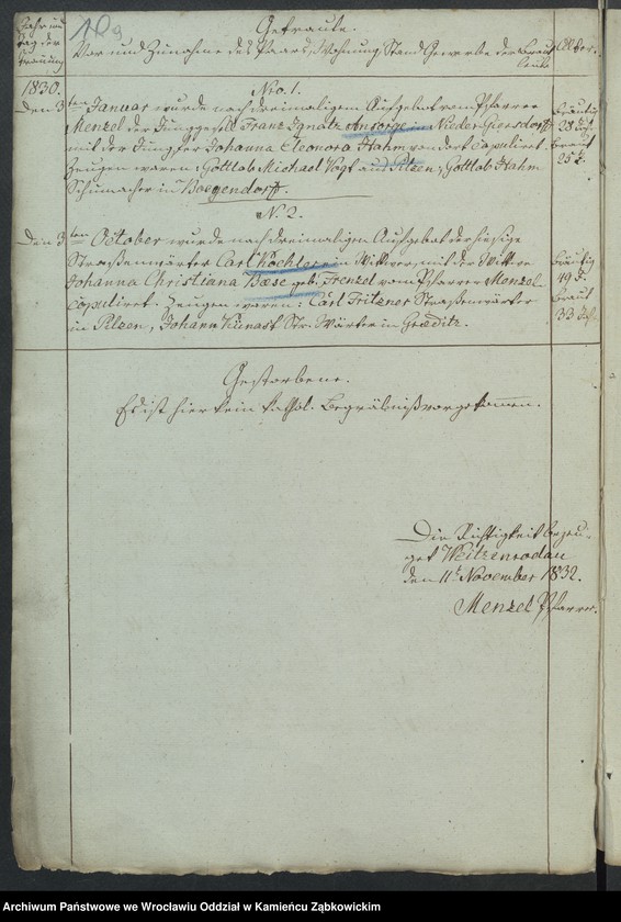 image.from.unit.number "Amtsgericht Schweidnitz Duplicate der Kirchenbücher der katholische Kirche zu Weizenrodau"