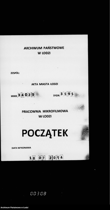 Obraz 1 z jednostki "O prodaže usochšago po korne dereva v lodzinskich gorodskich lesach v 1894 g. i 1895 gg"
