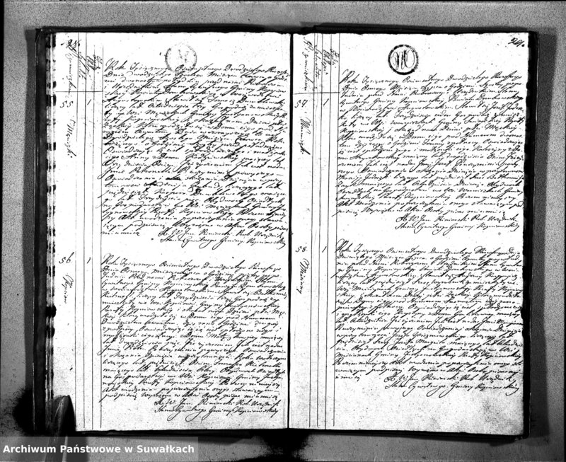 image.from.unit.number "Akta Urodzonych Gminy Kopciowskiey Powiatu Dombrowskiego w Woiewództwie Augustowskim od dnia Pierwszego Miesiąca Stycznia 1821 Roku"