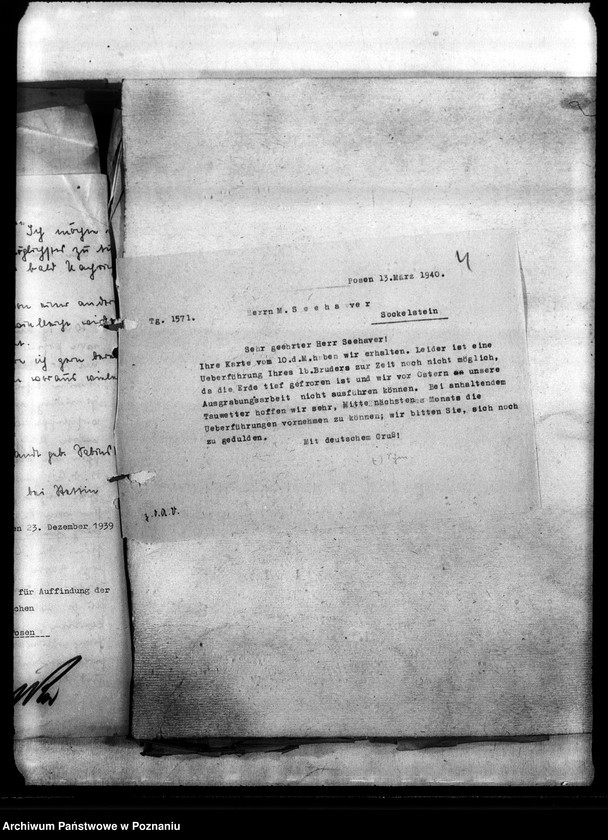 Obraz 8 z jednostki "Korespondencja w sprawie miejscowych Niemców, którzy zginęli w 1939 roku S - Z"