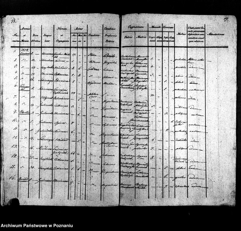 Obraz 12 z jednostki "Libri metrices baptisatorum, desponsatorum, mortuorum"