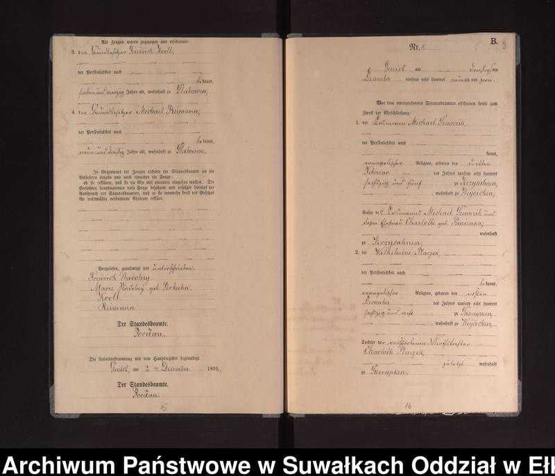 image.from.unit.number "Heiraths-Neben-Register des Königlichen Preussischen Standes-Amtes Gneist Kreis Loetzen"