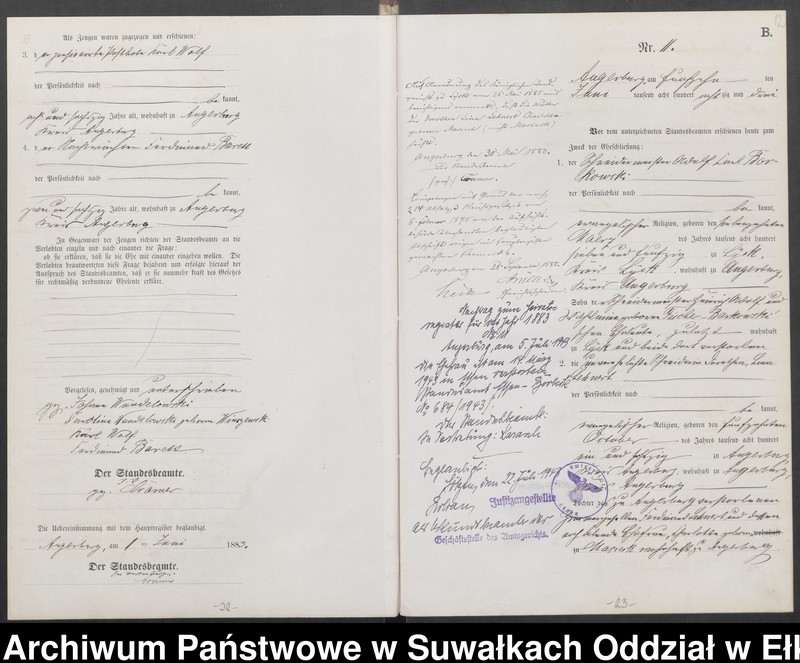 image.from.unit.number "Heiraths-Neben-Register des Preussischen Standes-Amtes Angerburg Kreis Angerburg"