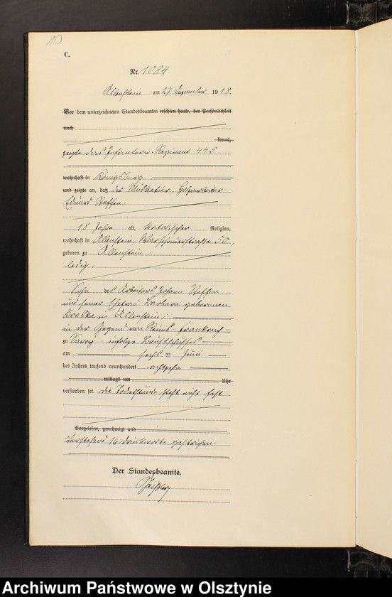 image.from.unit.number "Sterbe-Haupt-Register Tom IV, Nr 1076-1144"