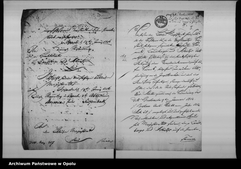 Obraz 7 z jednostki "Acta von Etablirung einer Brandweinbrennerey in dem ehemaligen Jesuitten, jetzt dem Landsberger & Schnitzer gehörenden Vorwerk in der Goslawitzer Vorstadt Vol: I pro 1816"