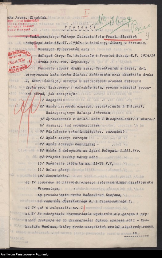 Obraz 12 z jednostki "Akta Koła: Powstańcy Śląscy Koło Poznań."