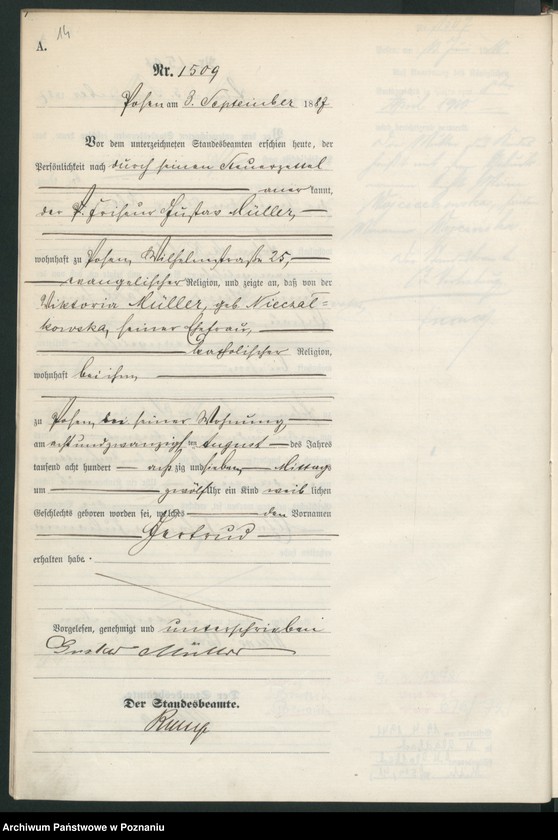 Obraz 17 z jednostki "Księga urodzeń t. IV"