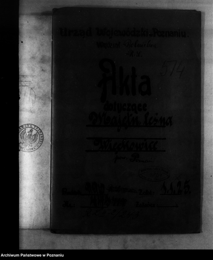 Obraz 4 z jednostki "Majętność leśna Więckowice powiat poznański"